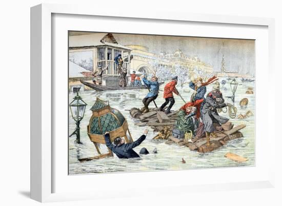 Flooding in Saint Petersburg (Dec 1903)-null-Framed Giclee Print