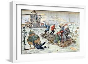 Flooding in Saint Petersburg (Dec 1903)-null-Framed Giclee Print