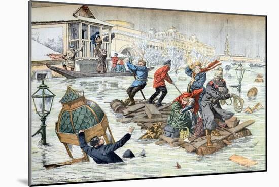 Flooding in Saint Petersburg (Dec 1903)-null-Mounted Giclee Print