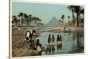 Flooding Near the Pyramids, Egypt-null-Stretched Canvas