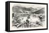 Flooding of the City of San Stefano in Tuscany, Italy, 1855-null-Framed Stretched Canvas