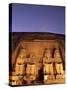 Floodlit Temple Facade and Colossi of Ramses II (Ramesses the Great), Abu Simbel, Nubia, Egypt-Upperhall Ltd-Stretched Canvas