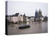 Floods in 1995, River Rhine, Cologne (Koln), Germany-Hans Peter Merten-Stretched Canvas