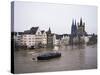 Floods in 1995, River Rhine, Cologne (Koln), Germany-Hans Peter Merten-Stretched Canvas