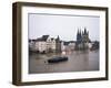 Floods in 1995, River Rhine, Cologne (Koln), Germany-Hans Peter Merten-Framed Photographic Print