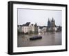 Floods in 1995, River Rhine, Cologne (Koln), Germany-Hans Peter Merten-Framed Photographic Print