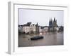 Floods in 1995, River Rhine, Cologne (Koln), Germany-Hans Peter Merten-Framed Photographic Print