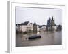 Floods in 1995, River Rhine, Cologne (Koln), Germany-Hans Peter Merten-Framed Photographic Print