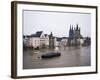 Floods in 1995, River Rhine, Cologne (Koln), Germany-Hans Peter Merten-Framed Photographic Print