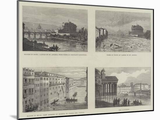 Floods in Rome-null-Mounted Giclee Print