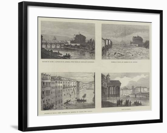 Floods in Rome-null-Framed Giclee Print