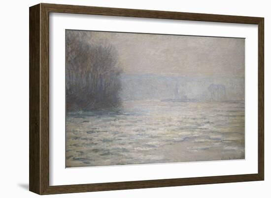 Floods on the Seine Near Bennecourt; Debacle, La Seine Pres Bennecourt, 1893-Claude Monet-Framed Giclee Print