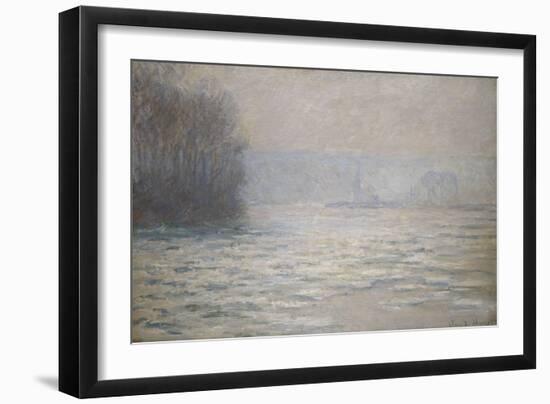 Floods on the Seine Near Bennecourt; Debacle, La Seine Pres Bennecourt, 1893-Claude Monet-Framed Giclee Print