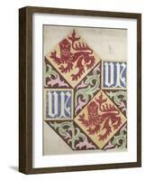 Floor Design For the Houses of Parliament-Augustus Welby Northmore Pugin-Framed Giclee Print