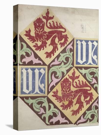 Floor Design For the Houses of Parliament-Augustus Welby Northmore Pugin-Stretched Canvas