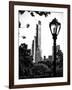 Floor Lamp in Central Park Overlooking Buildings (Essex House), Manhattan, New York-Philippe Hugonnard-Framed Photographic Print