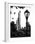 Floor Lamp in Central Park Overlooking Buildings (Essex House), Manhattan, New York-Philippe Hugonnard-Framed Photographic Print