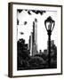 Floor Lamp in Central Park Overlooking Buildings (Essex House), Manhattan, New York-Philippe Hugonnard-Framed Photographic Print