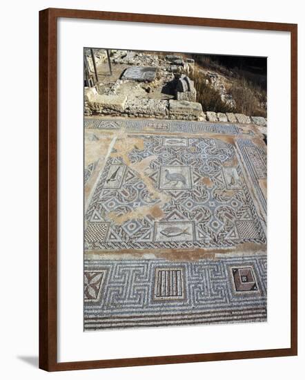 Floor Mosaic in Roman Villa, Paphos, Cyprus, 3rd Century-null-Framed Giclee Print