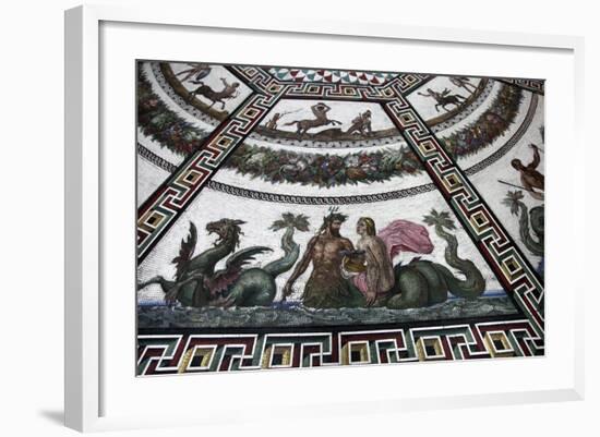 Floor Mosaic in the Pavilion Hall, State Hermitage Museum, St Petersburg, Russia, 1847-1851-Andrei Ivanovich Stakenschneider-Framed Photographic Print