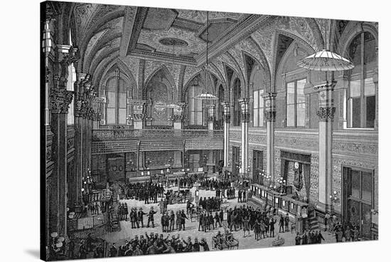 Floor of the New York Stock Exchange, 1885-null-Stretched Canvas