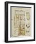 Floor Plan of Baptistery and Area around Cathedral in Novara by Panigone-null-Framed Giclee Print