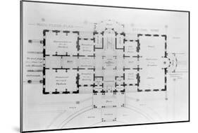 Floor Plan of the White House-null-Mounted Giclee Print