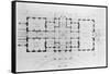 Floor Plan of the White House-null-Framed Stretched Canvas