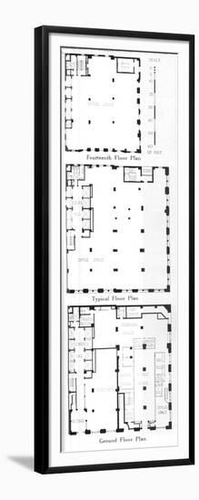 Floor plans, Johns-Manville Building, New York City, 1924-Unknown-Framed Giclee Print