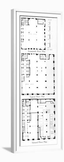 Floor plans, Johns-Manville Building, New York City, 1924-Unknown-Framed Giclee Print