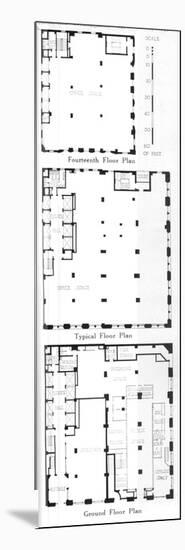 Floor plans, Johns-Manville Building, New York City, 1924-Unknown-Mounted Giclee Print