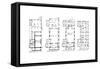 Floor plans, University Club Building, Los Angeles, California, 1923-null-Framed Stretched Canvas