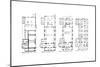 Floor plans, University Club Building, Los Angeles, California, 1923-null-Mounted Giclee Print