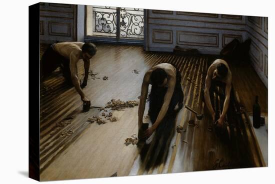 Floor Scrapers-Gustave Caillebotte-Stretched Canvas