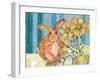 Floppy Bunny - Yellow Flowers-Robbin Rawlings-Framed Art Print