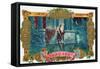 Flor de Romeo Brand Cigar Box Label, Famous Romeo and Juliet Balcony Scene-Lantern Press-Framed Stretched Canvas