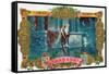 Flor de Romeo Brand Cigar Box Label, Famous Romeo and Juliet Balcony Scene-Lantern Press-Framed Stretched Canvas