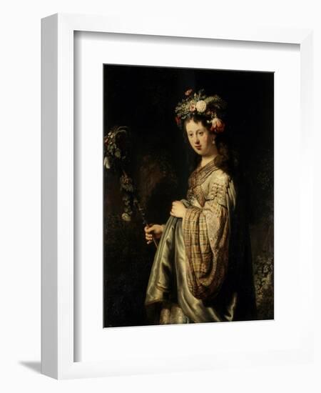 Flora, 1634-Rembrandt van Rijn-Framed Giclee Print