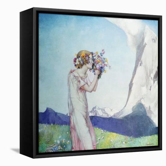 Flora Alpina-Edward Reginald Frampton-Framed Stretched Canvas