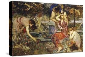 Flora and the Zephyrs-John William Waterhouse-Stretched Canvas