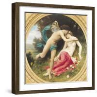 Flora and Zephyr, 1875-William Adolphe Bouguereau-Framed Giclee Print