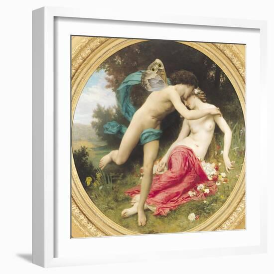 Flora and Zephyr, 1875-William Adolphe Bouguereau-Framed Giclee Print