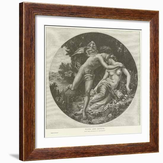 Flora and Zephyr-William Adolphe Bouguereau-Framed Giclee Print