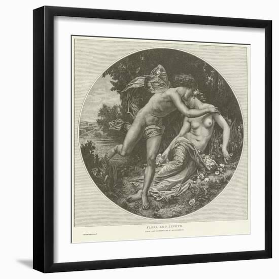 Flora and Zephyr-William Adolphe Bouguereau-Framed Giclee Print