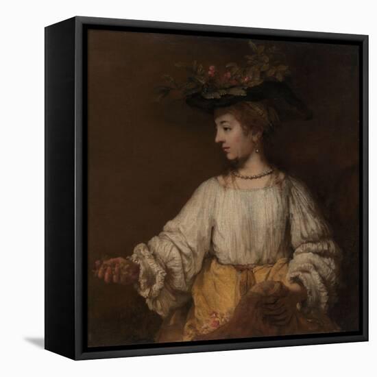 Flora, c.1654-Rembrandt van Rijn-Framed Stretched Canvas