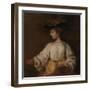 Flora, c.1654-Rembrandt van Rijn-Framed Giclee Print