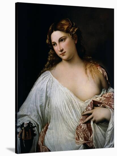 Flora, Ca 1515-Titian (Tiziano Vecelli)-Stretched Canvas