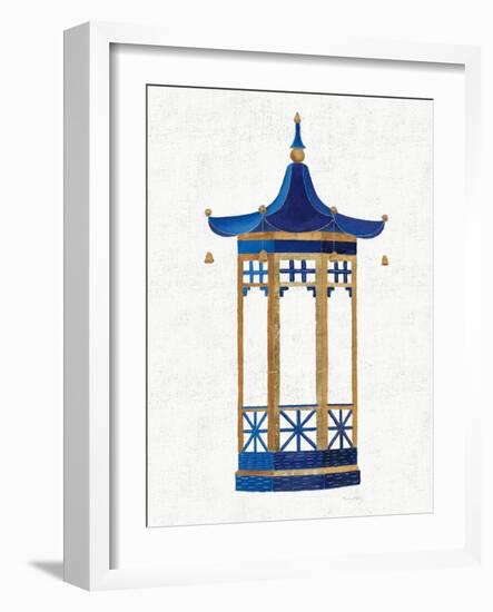 Flora Chinoiserie VII Textured-Emily Adams-Framed Art Print