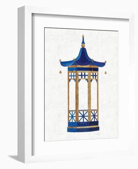 Flora Chinoiserie VII Textured-Emily Adams-Framed Art Print