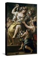 Flora, Goddess of Flowers, Ca. 1697-Luca Giordano-Stretched Canvas